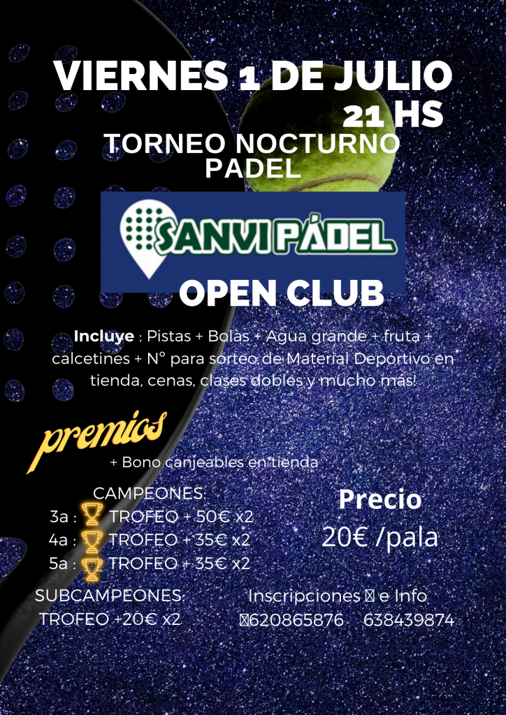 TORNEO NOCTURNO PADEL